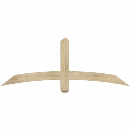 Ekena Millwork Bellingham Rough Sawn Timber Gable Bracket, Douglas Fir, 60"W x 22"H x 2"D x 4"F, 9/12 Pitch GBW060X22X0204BEL00RDF